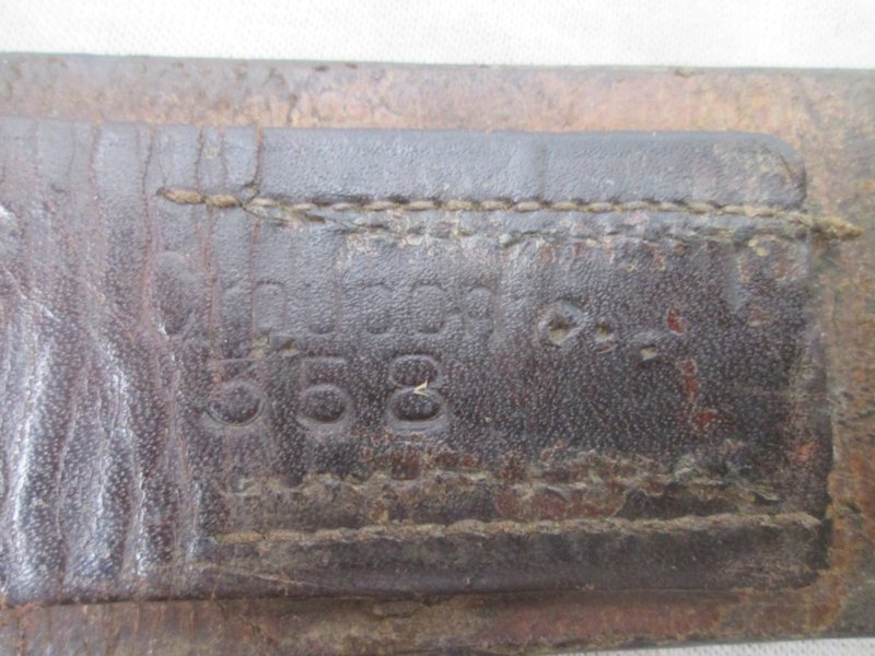 German belt nicely marked, Duits leren riem, met markering. — image 5