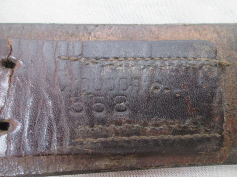 German belt nicely marked, Duits leren riem, met markering. — image 6
