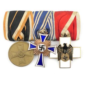 3-Piece Mother's Cross & Social Welfare Medal Bar