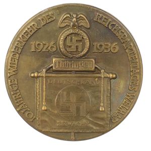 '10 Jährige wiederkehr des Reichsparteitages Weimar 1936' Tinnie