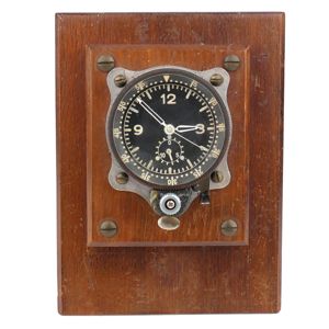 Luftwaffe 'Borduhr' on wooden pedestal