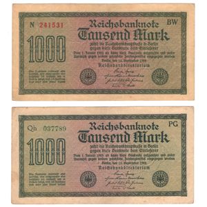 German 1000 Mark Banknotes