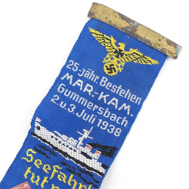 NS-Marinebund Gummersbach 1938 Cloth Tinnie — image 2