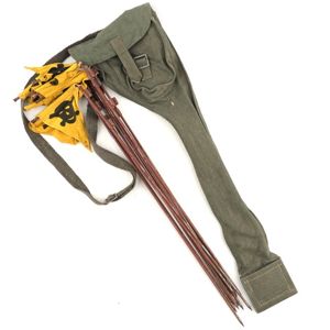 Wehrmacht Gas Warning Flag Set with Pouch