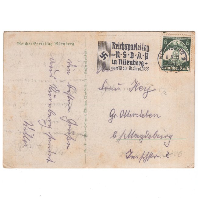  'Reichsparteitag Nürnberg 1935' Postcard — image 2
