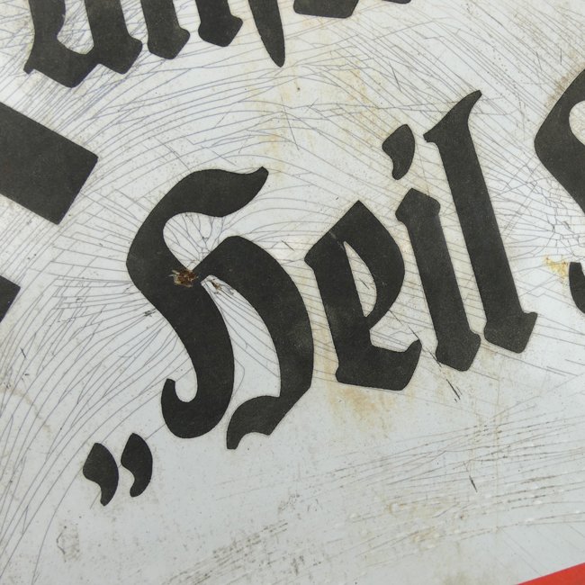 NSDAP 'Unser Gruß ist Heil Hitler!' Enamel Sign — image 4