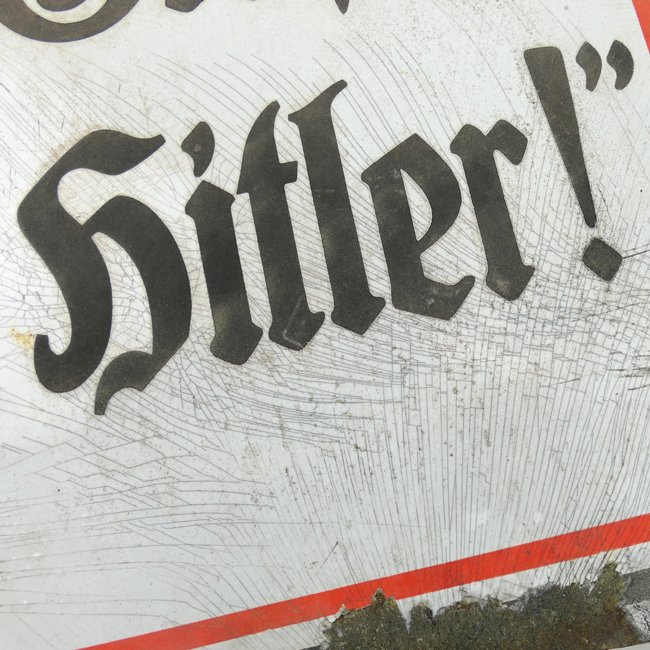 NSDAP 'Unser Gruß ist Heil Hitler!' Enamel Sign — image 5