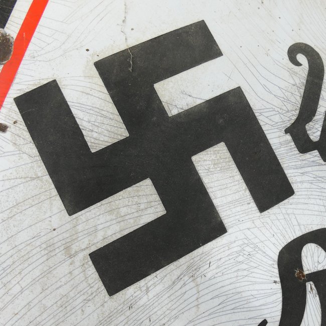 NSDAP 'Unser Gruß ist Heil Hitler!' Enamel Sign — image 7