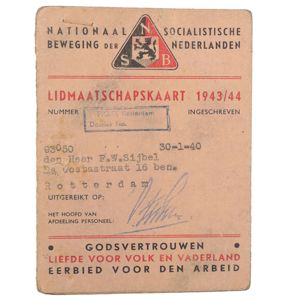 NSB Membership Card 1943/44