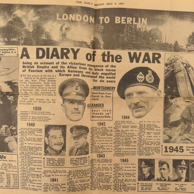 'Daily Mirror' Newspaper 8 May 1945 'VE-DAY!' — image 4