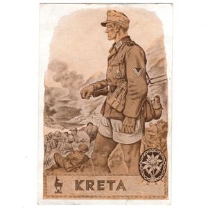 'Gebirgsjäger Kreta 1941' Postcard
