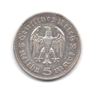 German 5 Reichsmark Coin 1935