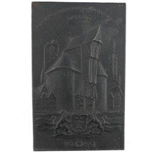 Cast Iron Wall Plaque 'Danzig' 1939