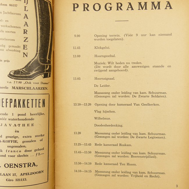 NSB '4de Hagespraak' 1939 Program Booklet — image 3