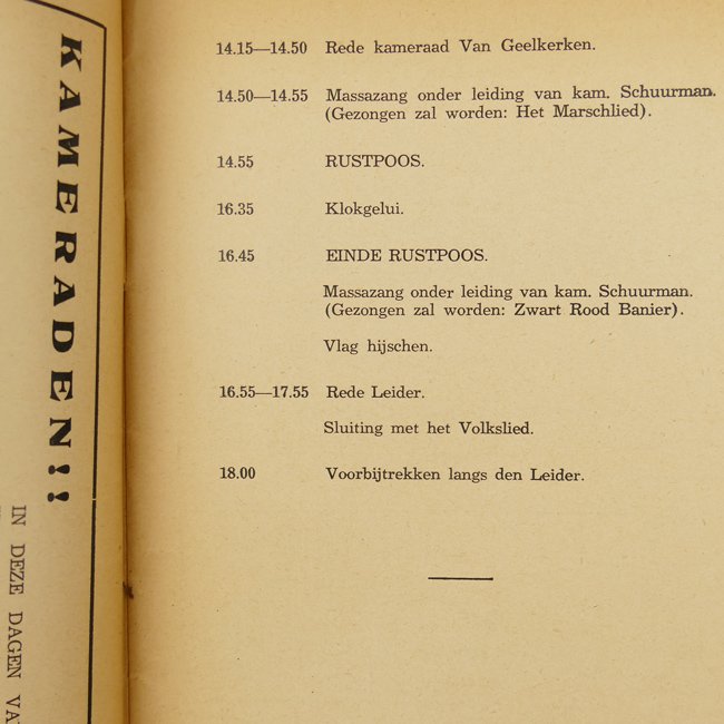 NSB '4de Hagespraak' 1939 Program Booklet — image 4