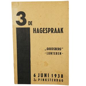NSB '3de Hagespraak' 1938 Program Booklet