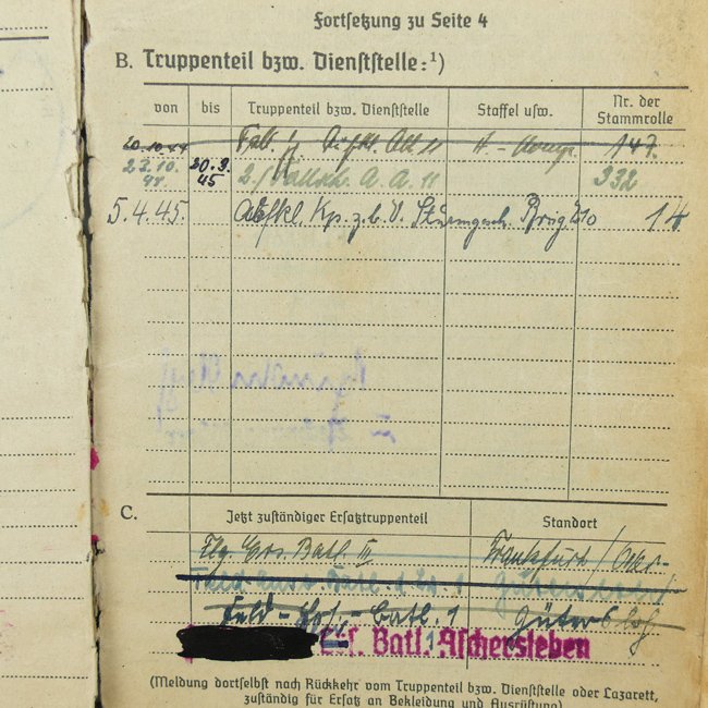 Luftwaffe 'Fallschirmjäger' Soldbuch — image 15