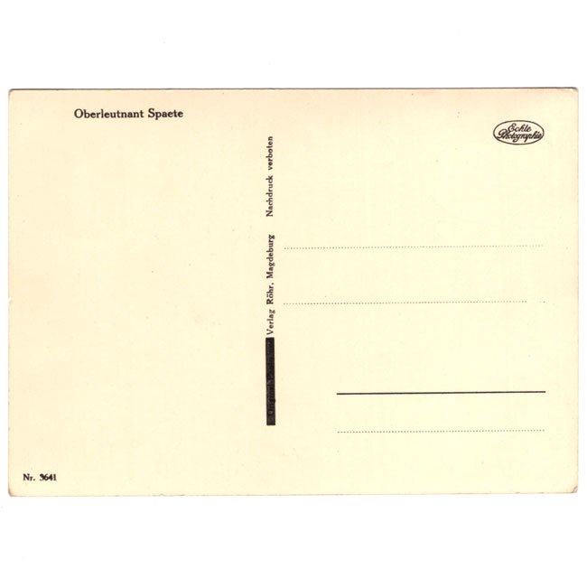 Fighter Pilot 'Wolfgang Späte' Postcard with Signature — image 4