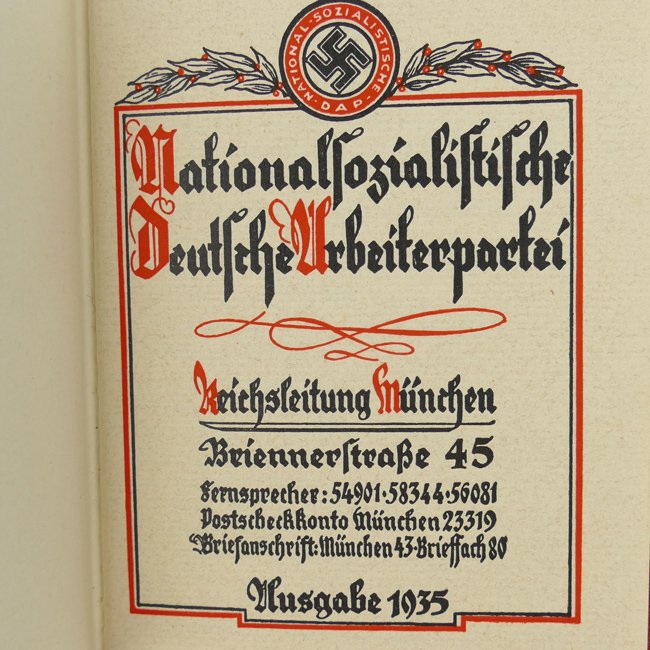 NSDAP Membership Booklet — image 2