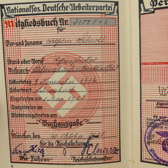NSDAP Membership Booklet — image 3