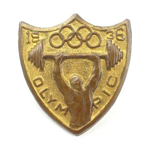 US 1936 Summer Olympics Weightlifting Pin