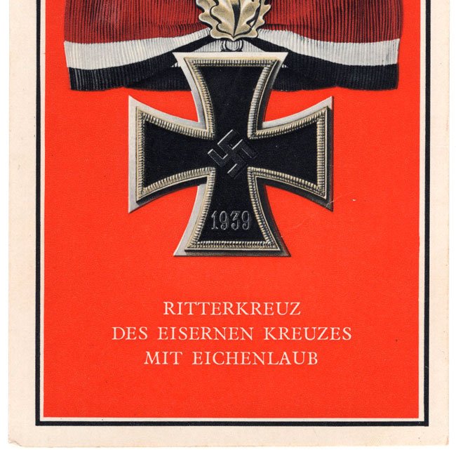  'Ritterkreuz des Eisernen Kreuzes mit Eichenlaub' Postcard — image 3