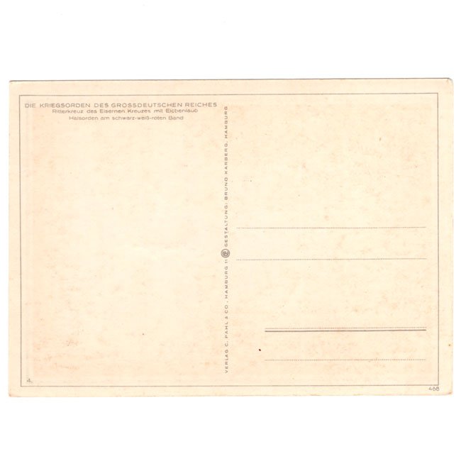  'Ritterkreuz des Eisernen Kreuzes mit Eichenlaub' Postcard — image 4