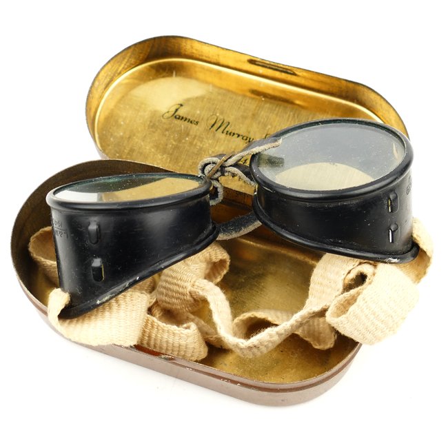 WW2 British Cased Dispatch Rider's Goggles 1941 — image 2
