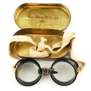 WW2 British Cased Dispatch Rider's Goggles 1941