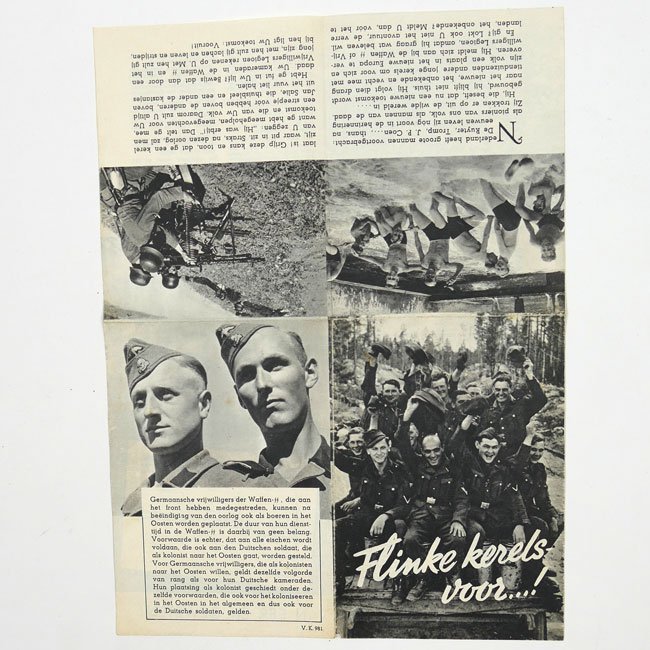 'Flinke kerels voor...!' Dutch Waffen-SS Recruitment Leaflet — image 3