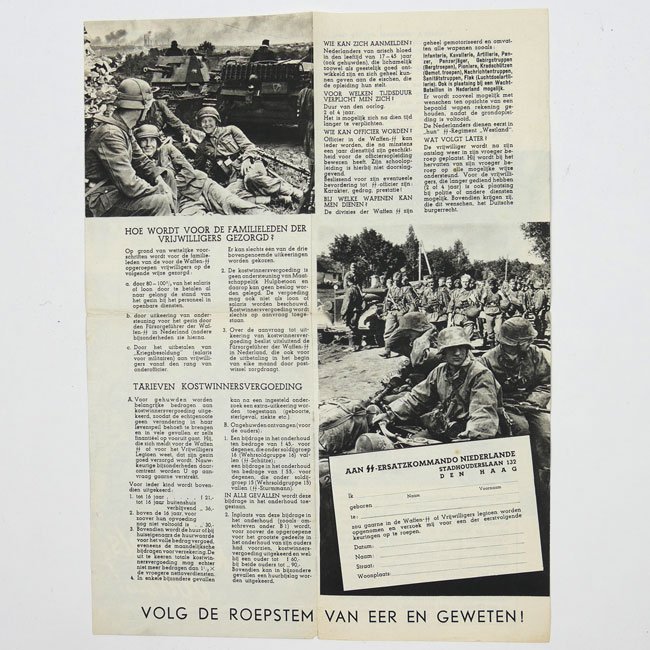 'Flinke kerels voor...!' Dutch Waffen-SS Recruitment Leaflet — image 4