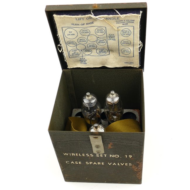 Canadian Wireless Set No.19 Case Spare Valves — image 2