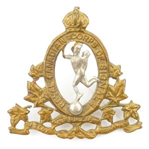 Royal Canadian Corps of Signals Cap Badge