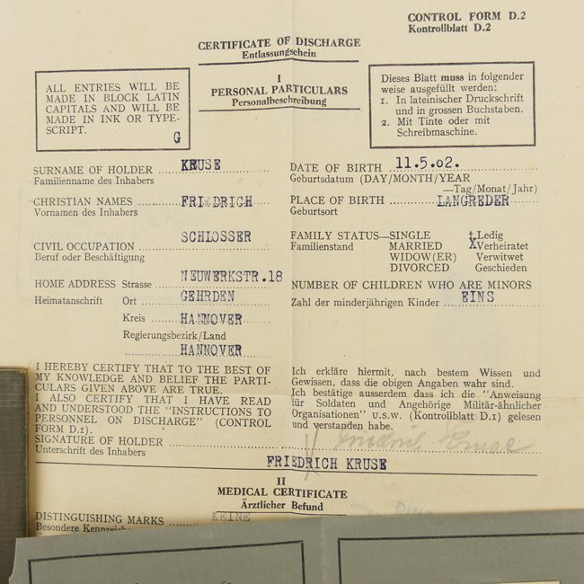 Luftwaffe Wehrpaß Grouping — image 2