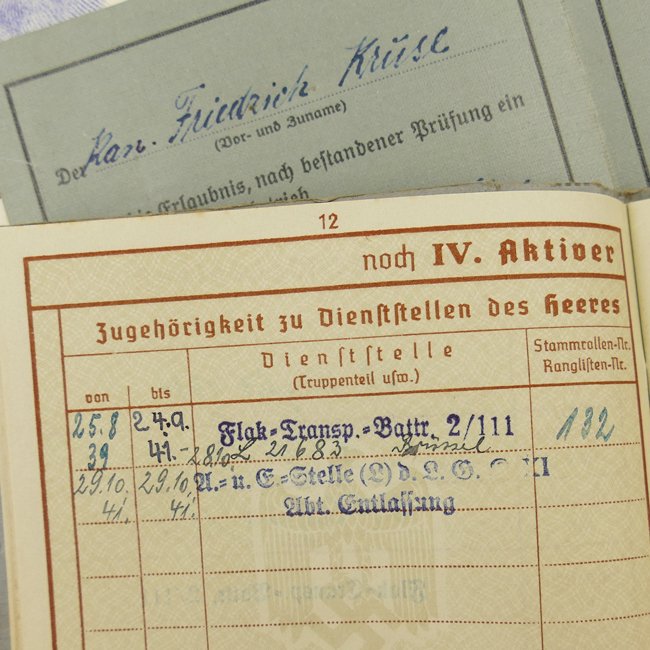 Luftwaffe Wehrpaß Grouping — image 9