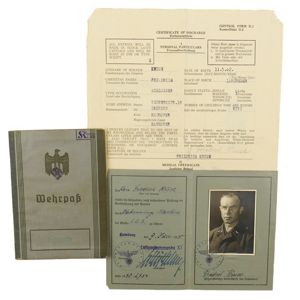 Luftwaffe Wehrpaß Grouping