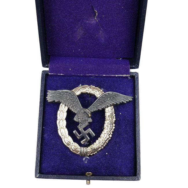 Cased Luftwaffe Pilots Badge - 'B&NL' — image 3