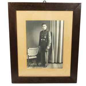 Large Sized Framed SS 'Totenkopf' Photograph