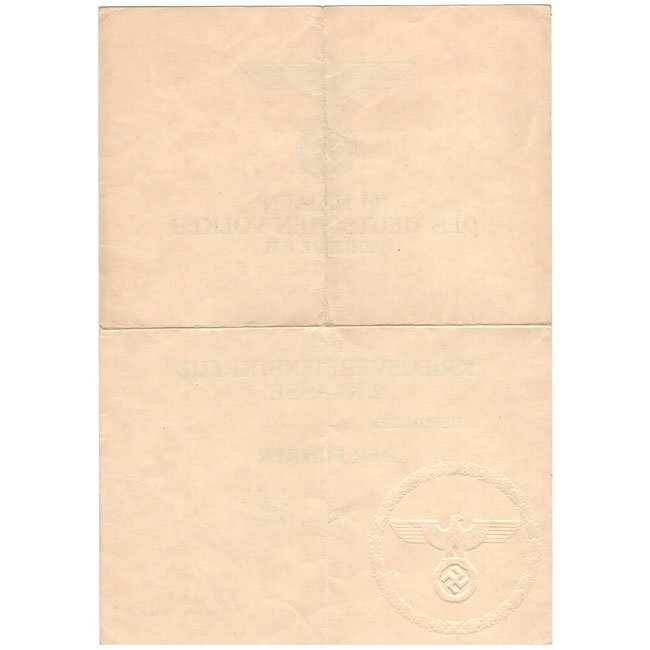 War Merit Cross 2nd Class Award Document — image 4