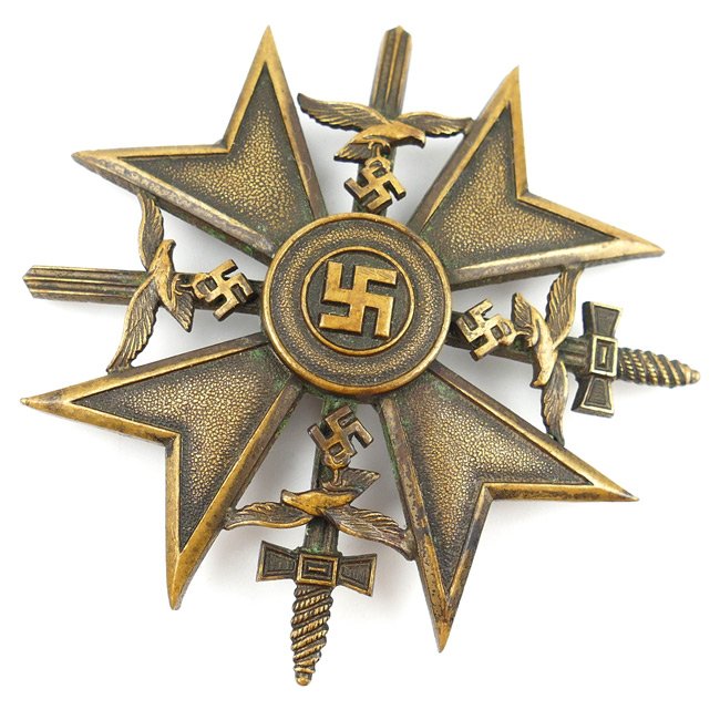 Spanish Cross in Bronze with Swords 'L/16' — image 2