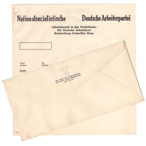 NSDAP Envelope and Letter Paper Set