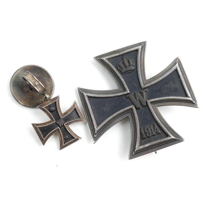 WW1 Iron Cross 1st Class & Miniature 'Godet' — image 2