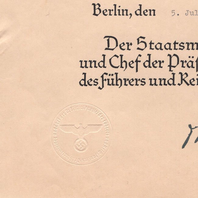 1 October 1938 Medal Award Document — image 4