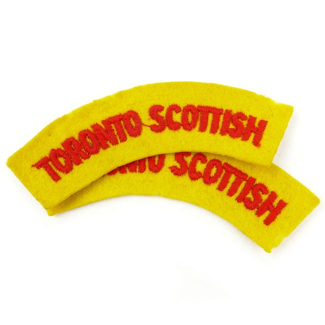Set of Canadian 'Toronto Scottish' Shoulder Titles — image 2