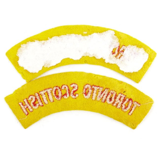 Set of Canadian 'Toronto Scottish' Shoulder Titles — image 3