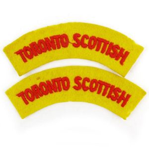 Set of Canadian 'Toronto Scottish' Shoulder Titles