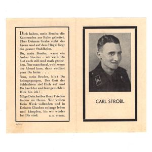 WH (Heer) Panzer Death Notice 'France'