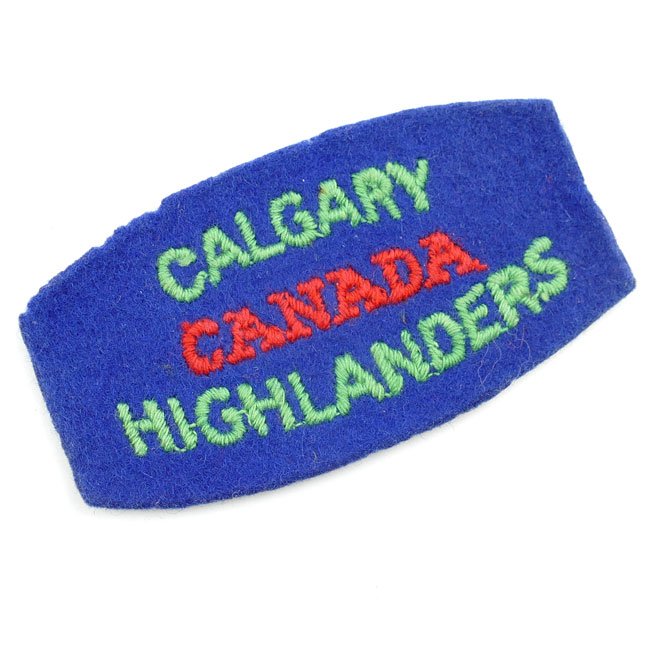 Canadian 'Calgary Highlanders' Shoulder Title — image 2