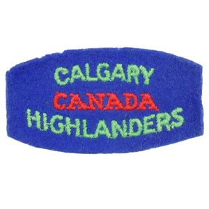 Canadian 'Calgary Highlanders' Shoulder Title