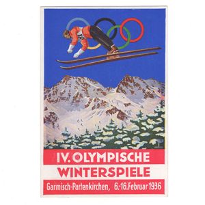 'Olympische Winterspiele 1936' Postcard